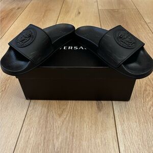 Versace Black Slides